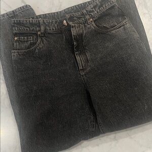 Brunello Cucinelli Charcoal taped leg jeans size 2